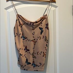 Cami NYC Axel Silk Butterfly Print Camisole